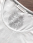 Preview: The Spirit of OM Shirt Silbergarn 3/4 Arm, Regular fit. Bio-Baumwolle, Rundhals, Silbergarn mit reinem 999 Silber hergestellt. Innendruck mit Blume des Lebens und positiven Affirmationen,  Silberner Foliendruck mit Saat des Lebens auf der Hüfte. Mit mikro