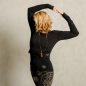 Preview: The Spirit of OM Longsleeve Crop Shirt Bambus,schwarz