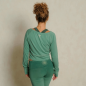 Preview: The Spirit of OM Longsleeve Crop Top Bambus, green