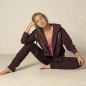 Preview: The Spirit of OM Kapuzenjacke weit, aubergine