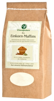 Bio Einkorn Muffins, Backmischung mit ayurverdischen Gewürzen 520 g - Urgetreide aus deutscher Ernte
