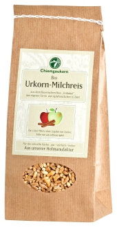 Bio Urkorn-Milchreis - "Apfel & Zimt" 190 g - Koch-Mischung mit Urgetreide aus deutscher Landwirtschaft