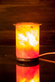 Salzkristall-Aromalampe, elektrisch mit Glasschale, 2 kg