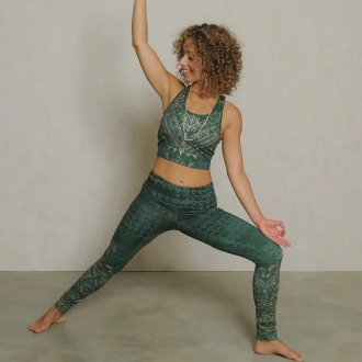 The Spirit of OM Yoga-Leggings Buddhi, smaragd