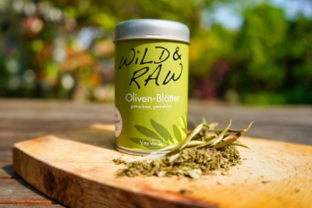 Wild % Raw Bio Olivenblätter 40 g, getrocknet u. gerebelt