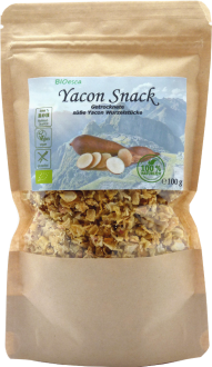 Bio Yacon Snack 100 g, Rohkostqualität - getrocknete Yacon Wurzelstücke