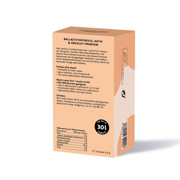 Bio Joghurt-Ferment LACTO PRO® + INULIN 6x25g