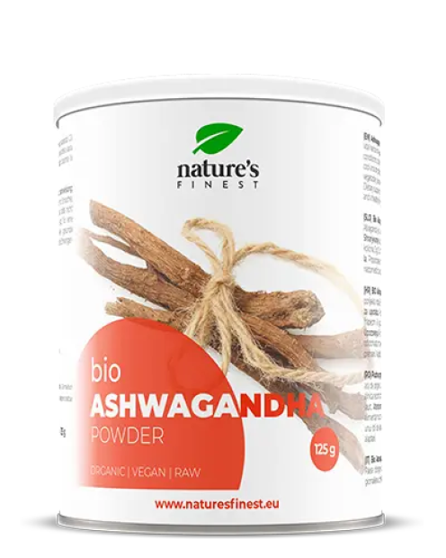 Bio Ashwagandha-Pulver, Rohkostqualität, 125 g. Ayurvedische Pflanze auch Schlafbeere genannt.