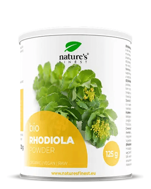 Bio Rhodiola Rosea Pulver, 125 g. Vegan, aus kontrolliert biologischem Anbau.