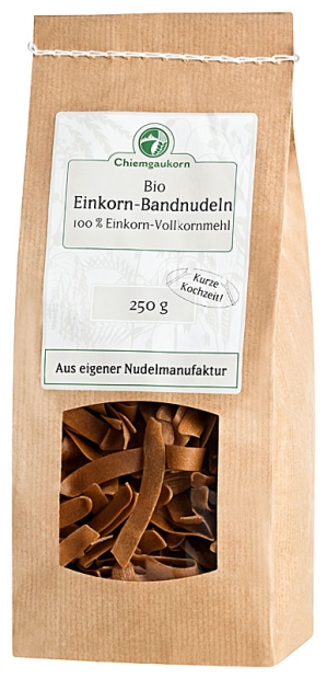 Bandnudeln aus Buchweizen und Urdinkel, deutscher Naturlandanbau, 250 g.