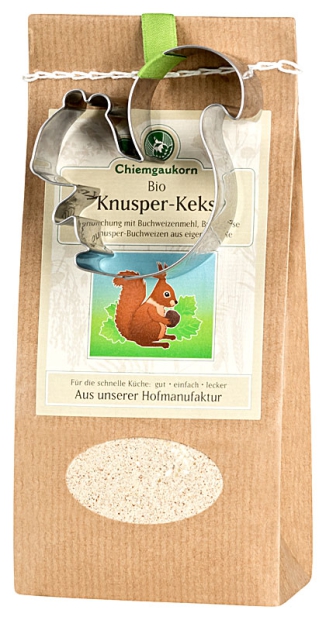 Bio Knusper-Keks, Vollkorn-Backmischung mit Ausstecher, 270 g - mit deutschem Bio-Buchweizen und Braunhirse