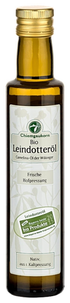 Bio Leindotteröl, nativ und kaltgepresst.