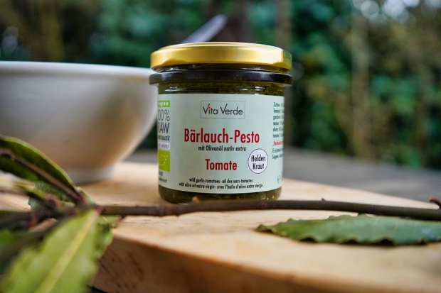 Vita Verde Bio Bärlauch-Tomaten Pesto, Rohkostqualität,vegan.