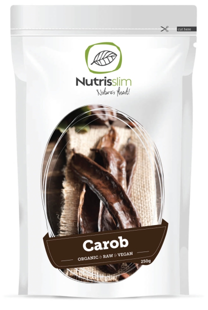 Bio Carob-Pulver, 250 g, Rohkostqualität, fettarm, vegan. Leckere, natürliche Süße u. gesunde Alternative zu Kakao.