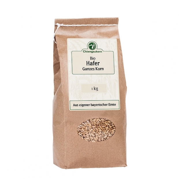 Bio Hafer 1 kg, ganzes Korn. Angebaut in Deutschland.