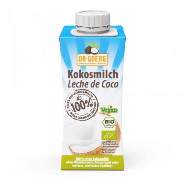 Premium Kokosmilch 100%, 200 ml, bio & fair trade von Dr. Goerg