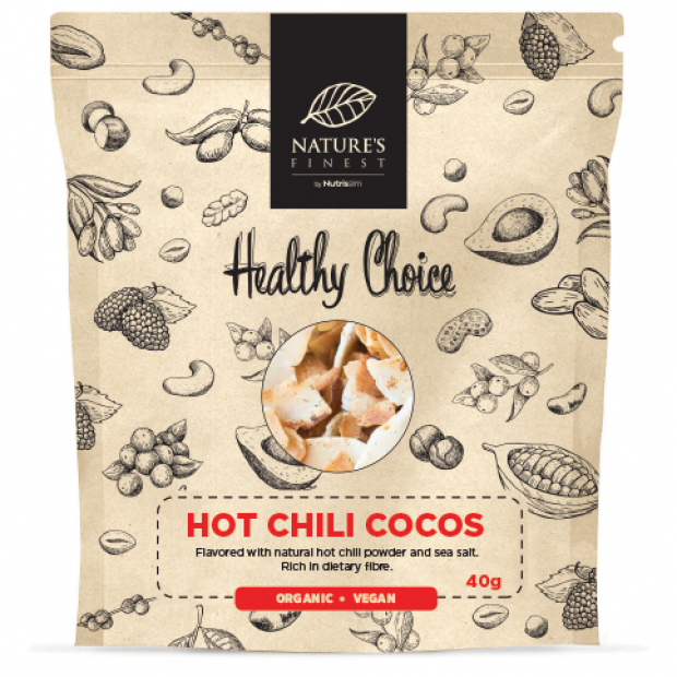 Bio Hot Chili Kokosnuss-Chips, 40 g