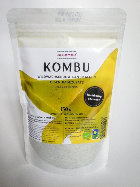 Bio Kombu Algen (Kelp) Pulver, 150 g, roh, vegan.
