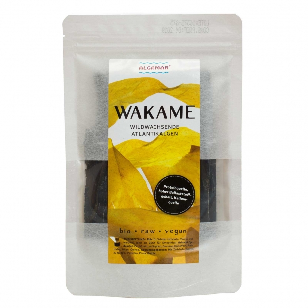 Bio Wakame Algen, Rohkostqualität, 25 g